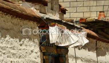 4 k Tibet geleneği evleri din deseni, lhasa yerleşik alanı ile.