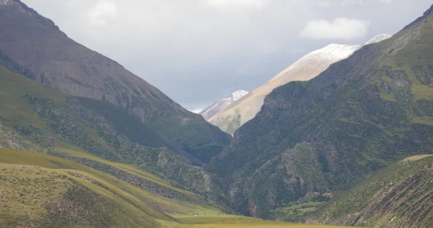 Tibetan Danggula Tanggula Mountain Valley Roof World — Stock Video