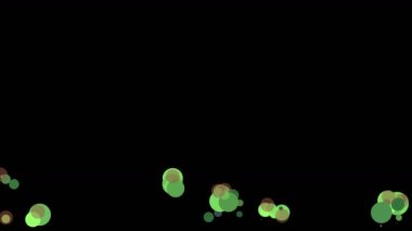 4k yeşil nokta kadar float, Parlatıcı parçacıklar ve daire, vj arka plan.