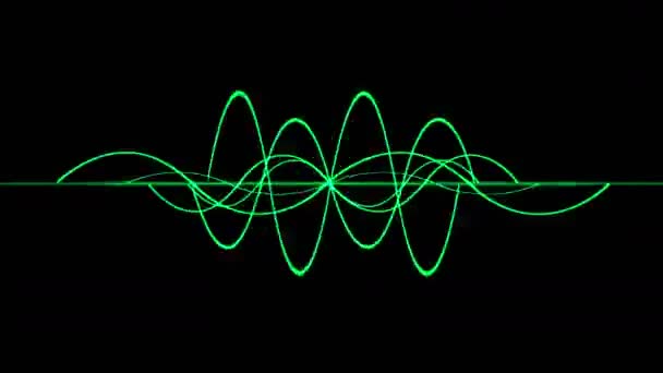 4 k abstraktní zvlnění rytmická linka pozadí, zvukový vzorek, radarový signál technologie — Stock video