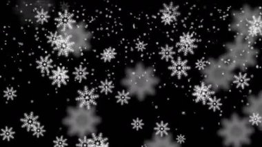 4 k kar tanesi Güz, kış kar arka plan, romantik Noel parçacık zemin.