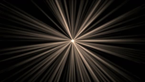 Rayons 4k arrière-plan lumineux, étoile éruptive, énergie laser de rayonnement, lignes de passage du tunnel — Video