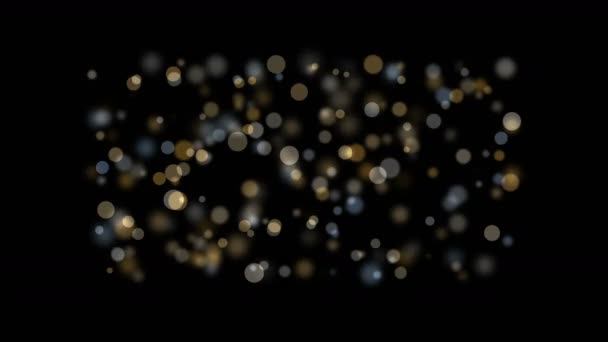 4k abstrait feux d'artifice lumière points fond, particules de bulles, spores de bactéries . — Video