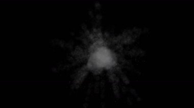 4 k havai fişek patlama duman duman parçacıklar arka plan.