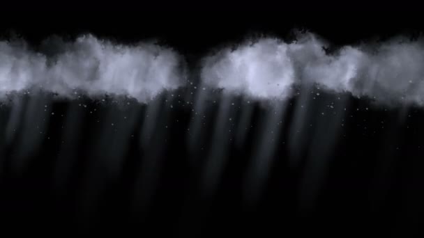 4k Облачный дождь ливень молния погода . — стоковое видео