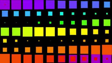 4 k vj kare neon ışık dizi matris arka plan ve küp büyük veri veritabanı zemin