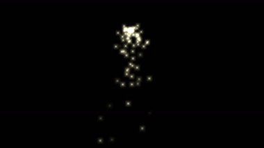 4 k altın parçacık havai fişek arka plan, kaynak yangın, festival düğün sanat backd