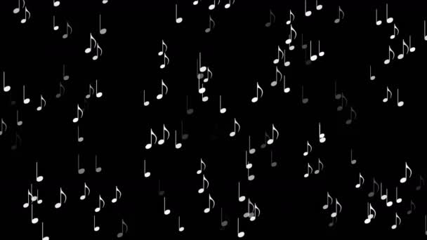 4k Musik Noten Hintergrund, Symbol Melodie Melodie Klang, romantische künstlerische Symphonie — Stockvideo