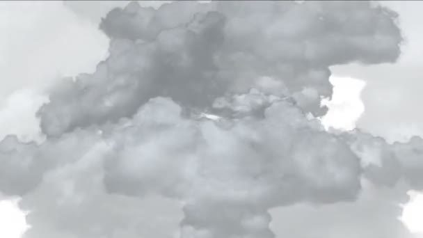 4 k Storm wolken mist gas rook, verontreiniging haze hemel, sfeer weer achtergrond — Stockvideo