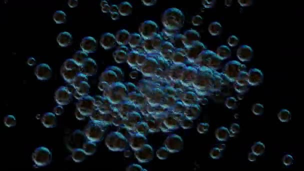 4k bulle blister savon eau sous l'eau, particules feux d'artifice soda fond .