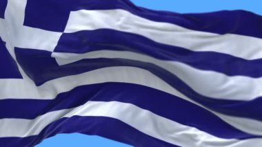 4k sorunsuz Yakın Yunanistan bayrağı yavaş wind.alpha kanal sallayarak kadar.