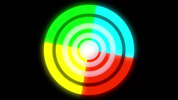 4k cercle de couleur de rotation . — Video