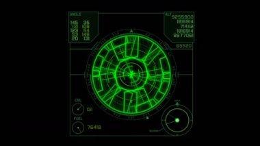 4 k Radar Gps sinyali teknoloji perde göstermek, bilim bilim-kurgu veri bilgisayar gezinti