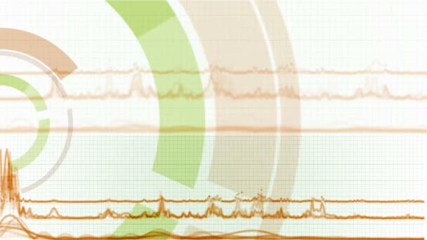 Analiza tendencji rynku 4 k, okręgi interfejs tech Gps śledzenia tło. — Wideo stockowe