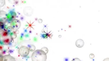 4 k yıldız parçacık havai fişek arka plan, yangın enerji, barut bubble patlama.