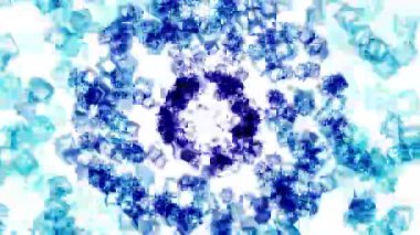 4 k soyut cam kutusu arka planının, alev havai fişek parçacık, geometrik patlama.