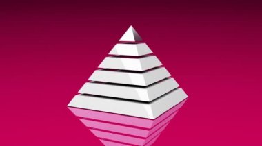4k Piramit üçgeni geometri tasarım elemanı soyut nesne gizem arkaplanı.