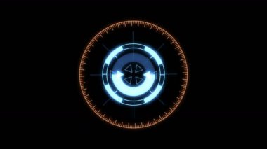 4k teknoloji Hud Hedef Görüntüleme Bilgisayar Data.Target Scanner Radar Rotation.Head-up.