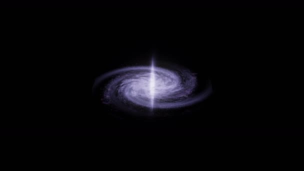 4k galaxia espiral giratoria, exploración del espacio profundo, el nacimiento de una galaxia, wa lechosa — Vídeo de stock