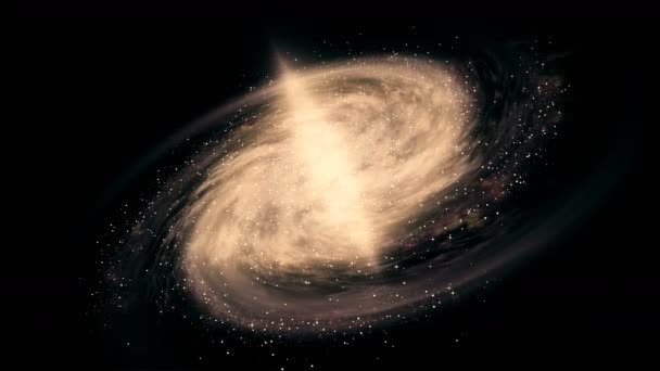 4k galaxia espiral giratoria, exploración del espacio profundo, el nacimiento de una galaxia, wa lechosa — Vídeo de stock