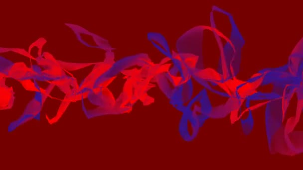 4k Abstracto fluyendo malla de alambre creativo arte scifi línea cinta tejido fondo — Vídeo de stock