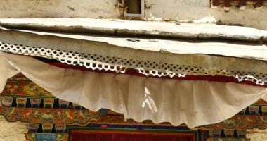 4 k Tibet geleneği evleri din deseni, lhasa yerleşik alanı ile.