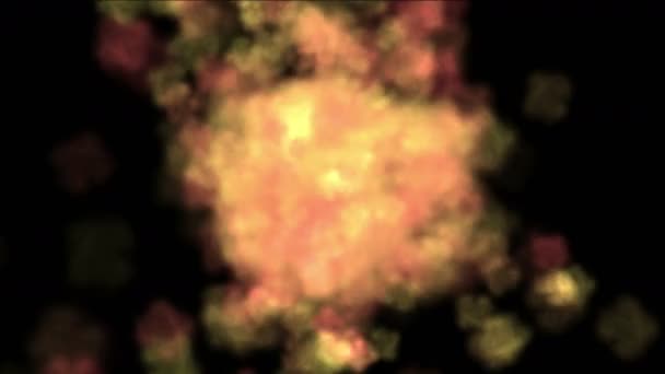 4 k の煙の霧霧、水液体ガス蒸気星雲プラズマ花火雲粒. — ストック動画