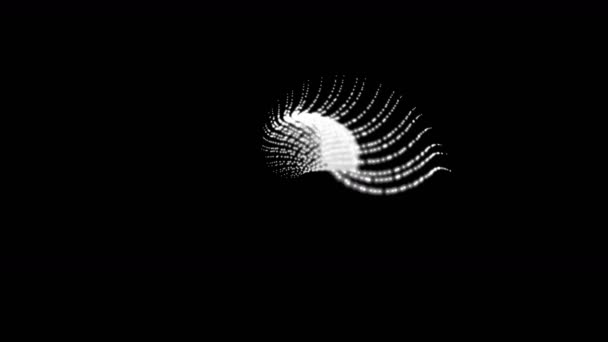 4k abstracte kwallen, spiraal conch curve lijn, zee biologie, bacteriën Spore weven. — Stockvideo