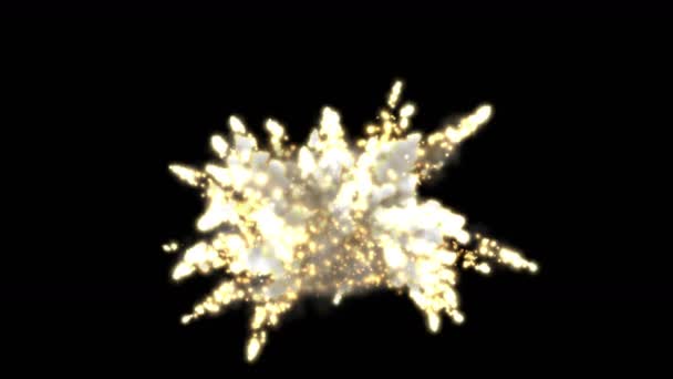 4k vuurwerk rook explosie fase achtergrond, abstracte deeltje VJ achtergrond. — Stockvideo