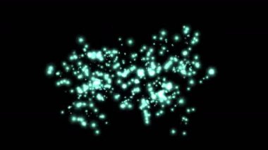 4k Fireworks yıldız kutlama sahne arka plan, soyut parçacık vj fon.