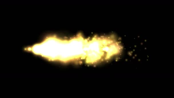 4k Lumière abstraite d'énergie de feu, combustion de flamme de laser de chaleur, armes de lance-flammes . — Video