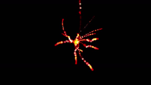 4k Абстрактный взрыв круга фейерверк ракеты фон . — стоковое видео