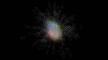 4 k havai fişek patlama duman duman parçacıklar arka plan.