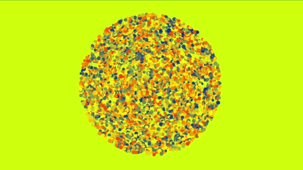 4 k uitvouwen cirkel omvatten vele kleine bubbels blaren. — Stockvideo
