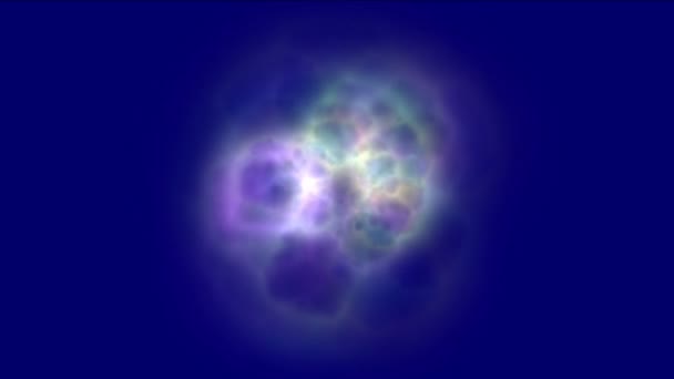 4 k abstraktní mlhovina galaxie energie magnetické impulsy v aplikaci fireworks částice prostoru. — Stock video