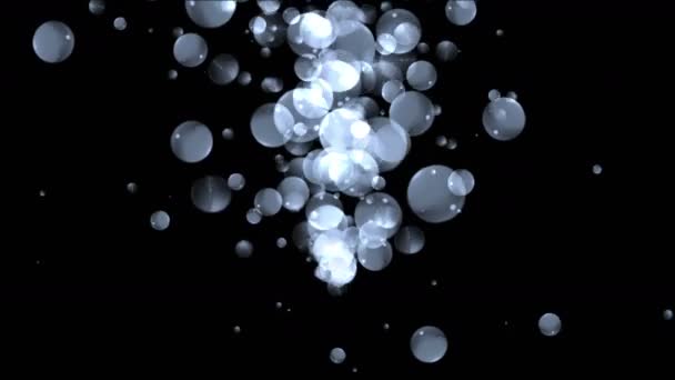 Geyser della goccia di pioggia della goccia di acqua 4k, particelle liquide della goccia della goccia dell'acqua della bolla . — Video Stock