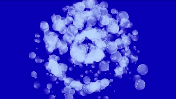 4k abstrait bulle ampoule perles oeufs, fontaine pulvérisation liquide pluie verre particule — Video