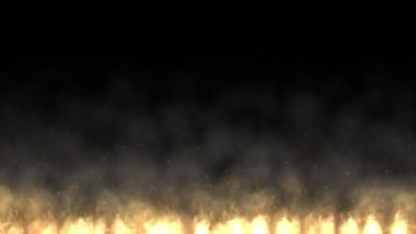 4k Дымовой пожар нефтяное поле военных сражений . — стоковое видео