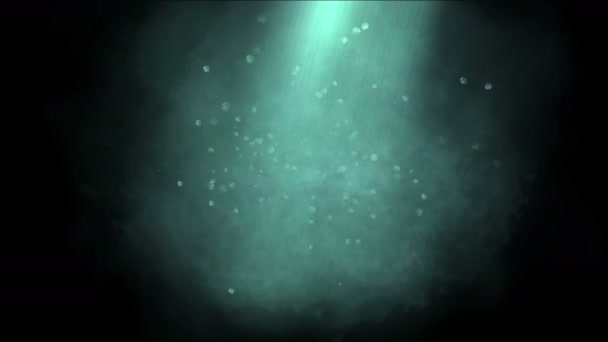 4 k solen strålar undervattens partiklar plankton simning. — Stockvideo