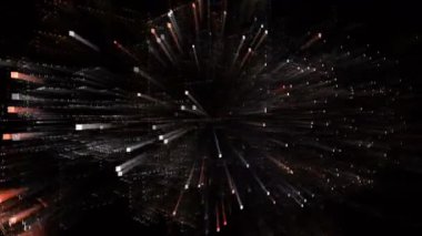 4k Amd sözcüğü İşlemci yongası Graphics Gpu şirket logosu, Matrix ikili değeri.