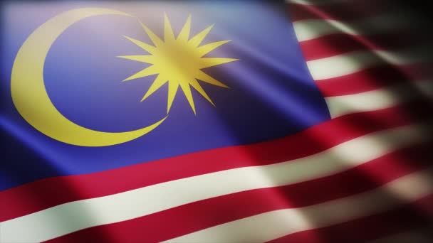 4k Malaisie drapeau national ridules vent en Malaisie fond de boucle sans couture .