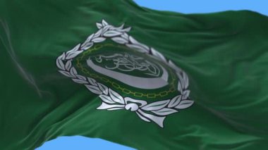 4k Arap Birliği bayrağı, kumaş dokusu pürüzsüz döngü arkaplan.
