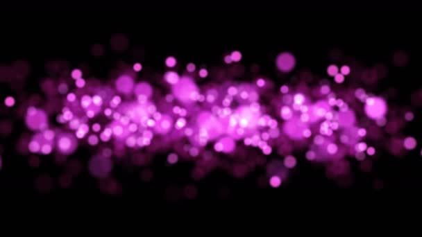 4k particules violettes brillantes abstraites étoiles étincelles vague mouvement boucle . — Video