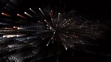 4k Yazılım Kelime Etiketi, Matrix ikili bilgisayar kodu şekilli metin tasarımı animasyonu.