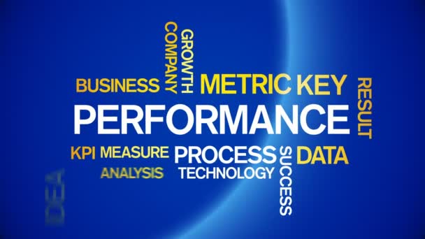 4k Performance Animé Tag Word Cloud, Conception de texte Animation Typographie.