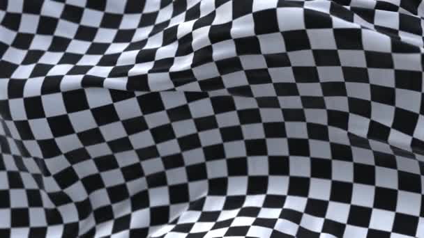 Drapeau de course à carreaux 4k tissu de soie flottant Vérifier les drapeaux de course, agitant le tissu.