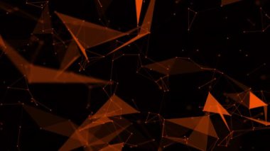 Nokta parçacıklardan oluşan grafikle birlikte 4k 3d soyut dijital arkaplan.