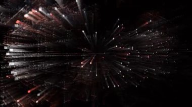 4k SONY kelime şirketi logosu, Matrix ikili bilgisayar kodu metni.