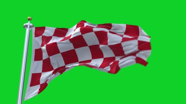 4k Перевірені гонки Прапор шовкової тканини перевірка гоночних прапорів, хвильова тканина . — стокове відео