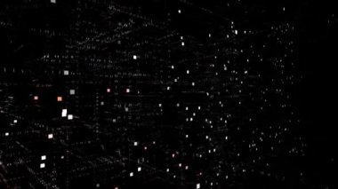 4k DNA sözcüğü, Matrix ikili bilgisayar kodu metin tasarımı parçacık etiketi canlandırması.